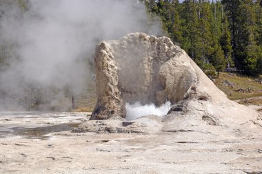 Limestone Cone of an Active Geyser clipart