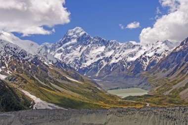 Bahar kar ve buz basit dağlarında