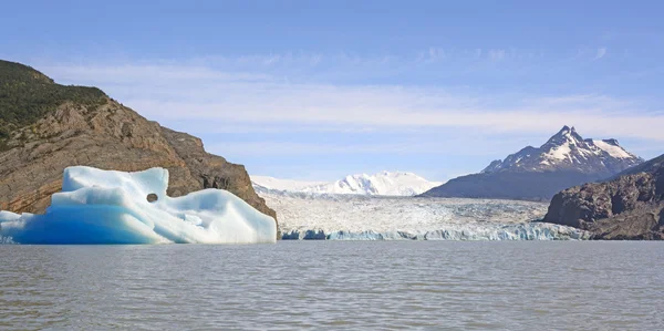 Iceberg, Glaciar e Lago Glacial — Fotografia de Stock