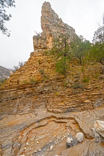 Rock Pinnacle uzaktan Kanyon — Stok fotoğraf