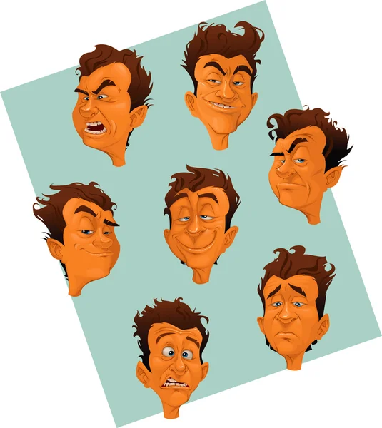 Illustration vectorielle d'un personnage de dessin animé émotions — Image vectorielle