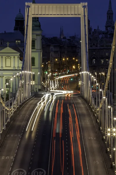 Vista sul ponte Erzsebet — Foto Stock