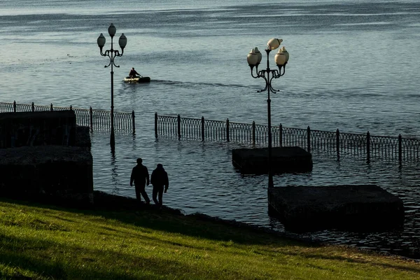 Rybinsk Russia Mayıs 2021 Volga Nehri Taşkınlığı — Stok fotoğraf