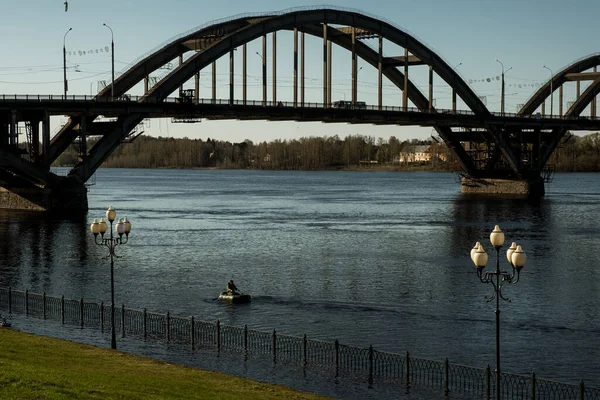 Rybinsk Ryssland Maj 2021 Översvämning Floden Volga — Stockfoto