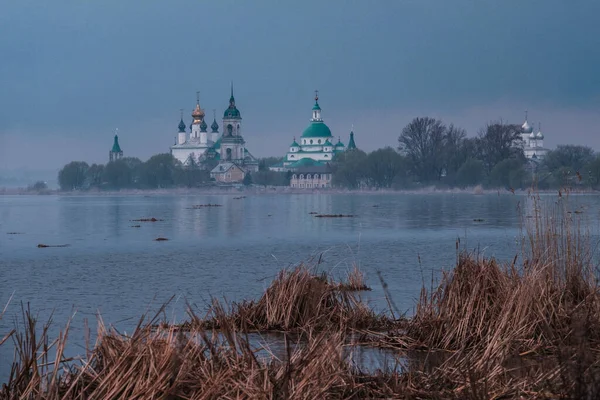 Veduta Del Monastero Spaso Yakovlevsky Rostov Veliky Dal Lago Nerone — Foto Stock