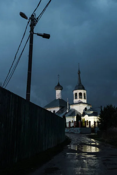 Iglesia San Nicolás Podzerye Rostov Después Puesta Del Sol —  Fotos de Stock