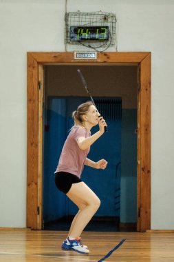 SAROV, RUSSIA - 30 Mayıs 2021: Sarov Açık Badminton Şampiyonası