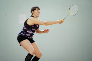 SAROV, RUSSIA - 30 Mayıs 2021: Sarov Açık Badminton Şampiyonası