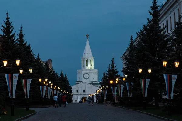 Kazan Russia Lipiec 2021 Kościół Zbawiciela Niewykonanego Rękami Kremlu Kazańskim — Zdjęcie stockowe