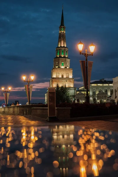 KAZAN, Ryssland - 29 juli 2021: Suyumbike tower. Kazan stad, Tatarstan, Ryssland. — Stockfoto