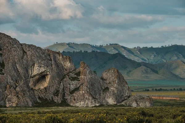 Vista Das Montanhas Altai Direção Tyungur — Fotografia de Stock