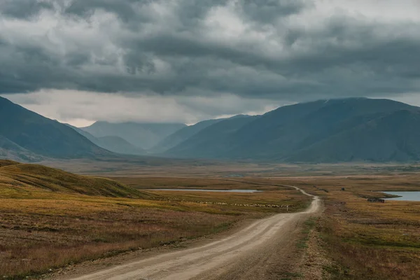Route Kosh Agach Village Belyashi Dans République Altaï — Photo