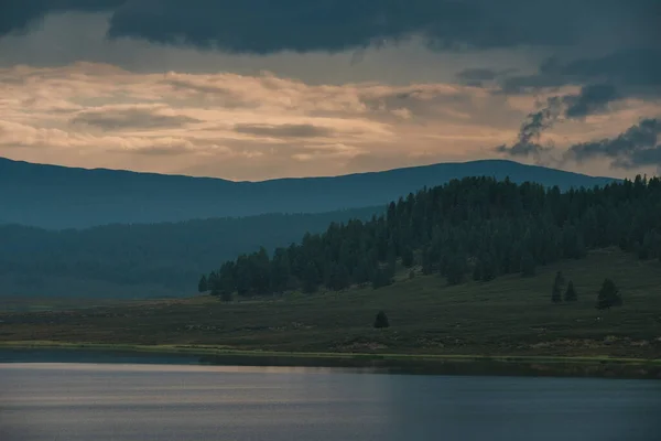 Vue Des Lacs Montagne Dans Région Ulagan République Altaï — Photo