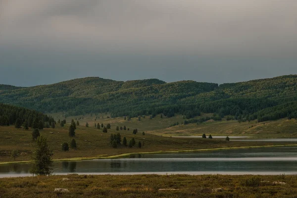 Vue Des Lacs Montagne Dans Région Ulagan République Altaï — Photo