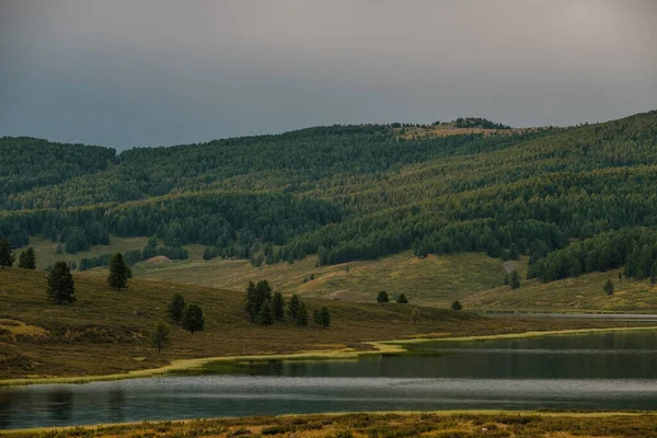 Vue Des Lacs Montagne Dans Région Ulagan République Altaï — Photo