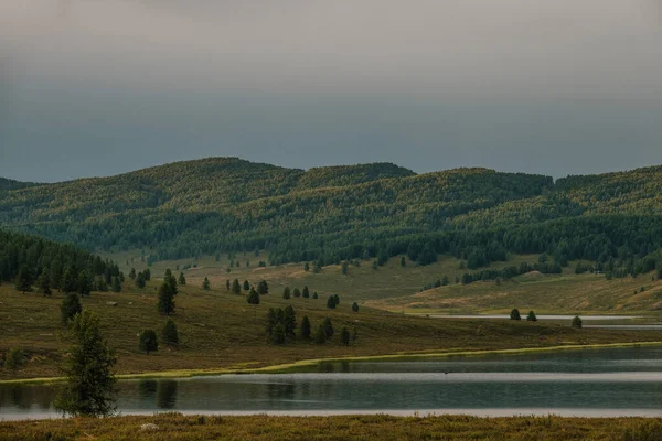 Vue Des Lacs Montagne Dans Région Ulagan République Altaï — Photo