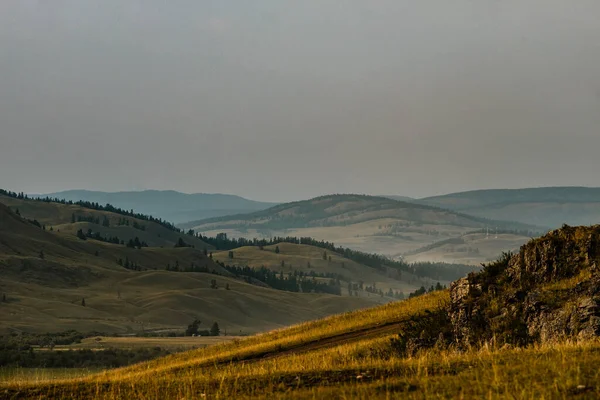 Paisagem Perto Centro Distrito Ulagan República Altai — Fotografia de Stock