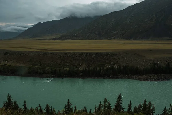 Landschap Met Uitzicht Katun Rivier Altai Republiek — Stockfoto