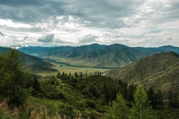 Vista Ruta Chuisky Desde Paso Chike Taman República Altai —  Fotos de Stock