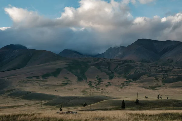 Vue Sur Les Steppes Kurai Dans Les Montagnes Altaï — Photo