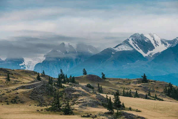 Vista Las Estepas Del Kurai Las Montañas Altai —  Fotos de Stock