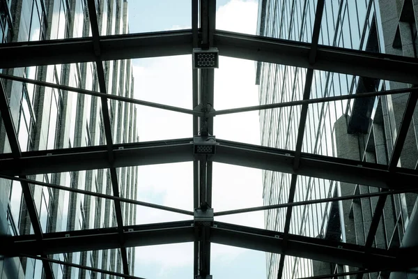 Bottom View Business Center Belorusskaya Metro Station Moscow — Stock Photo, Image