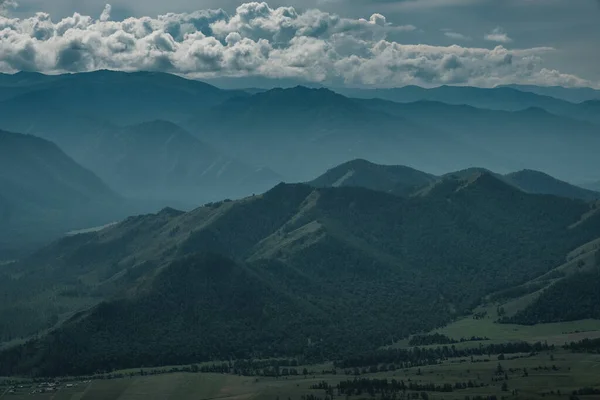 Vista Las Montañas República Altai Desde Plataforma Observación Tyungur — Foto de Stock