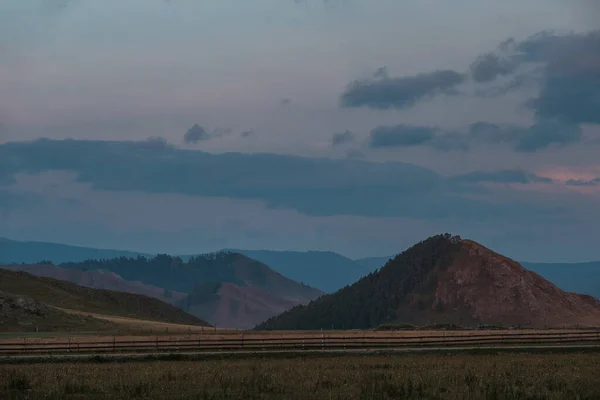 Vista Das Montanhas Altai Direção Tyungur — Fotografia de Stock