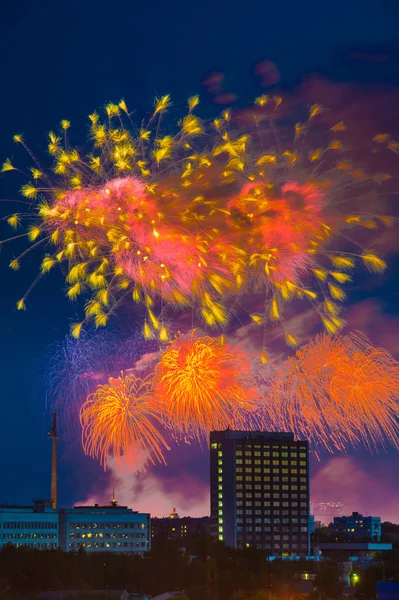 Firework over Moscow. Russia — Stock Photo, Image