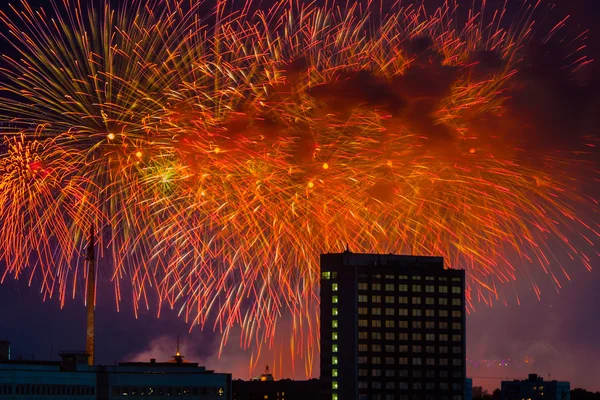 Firework over Moscow. Russia — Stock Photo, Image