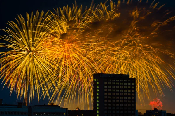 Firework over Moscow. Russia — Stock Photo, Image