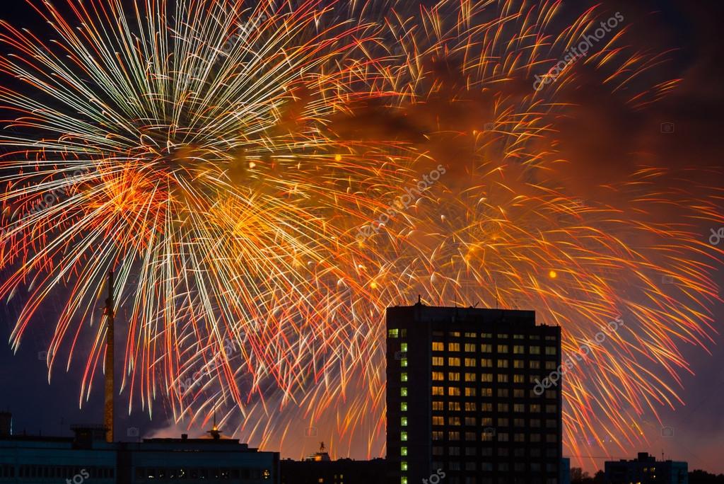 Feu D Artifice Sur Moscou Russie Image Libre De Droit Par E Format C