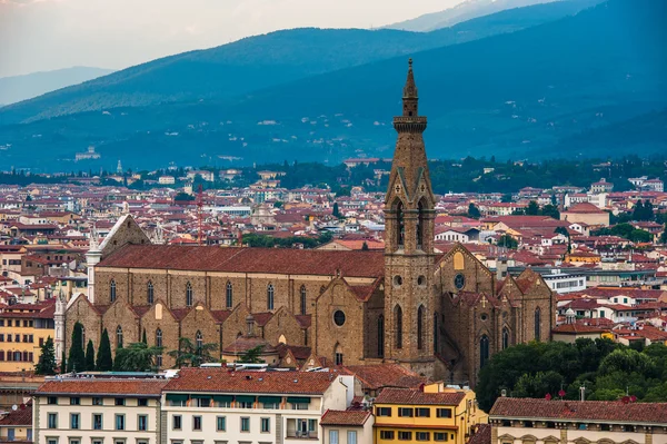 Panorama noturno de Florença. Vista para cima . — Fotografia de Stock