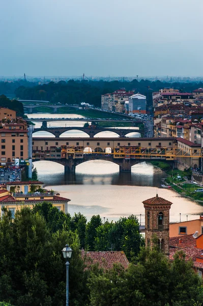 Noční panorama Florencie. Zobrazit začátek položky. — Stock fotografie