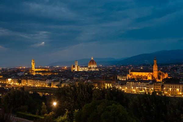 Panorama nocturno de Florencia. Vista de arriba . — Foto de Stock