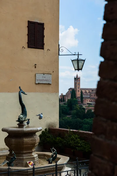 Siena. Imagen de la antigua ciudad de Italia — Foto de Stock