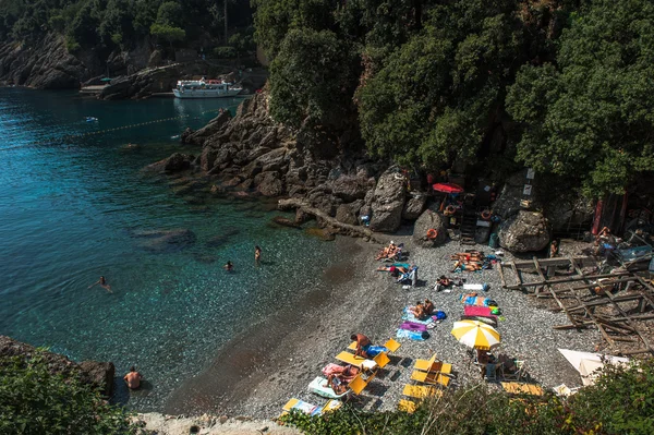 Portofino falu Ligur partjainál Olaszországban — Stock Fotó