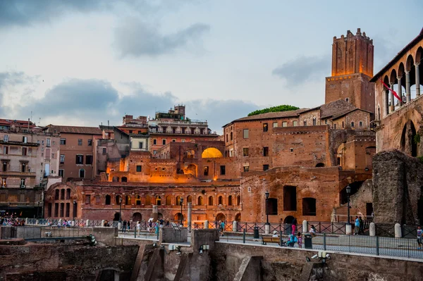 Blick auf die Nacht Rom, Italien — Stockfoto