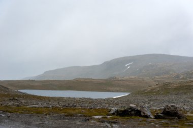 Yaz güzel Norveç manzaraya