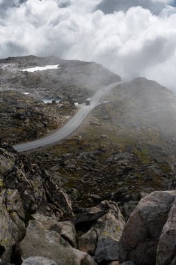 Dağ Dalsnibba manzara Geiranger, Norveç