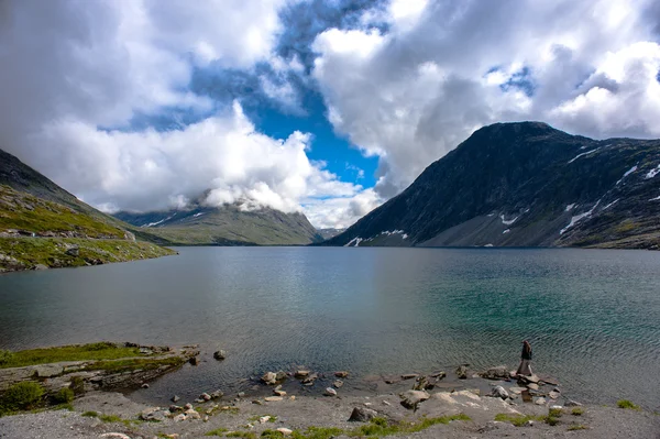 在挪威的北欧风味山 Dalsnibba 风景 — 图库照片
