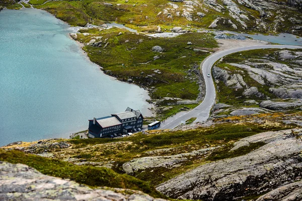 Montagna Dalsnibba paesaggio in Geiranger, Norvegia — Foto Stock