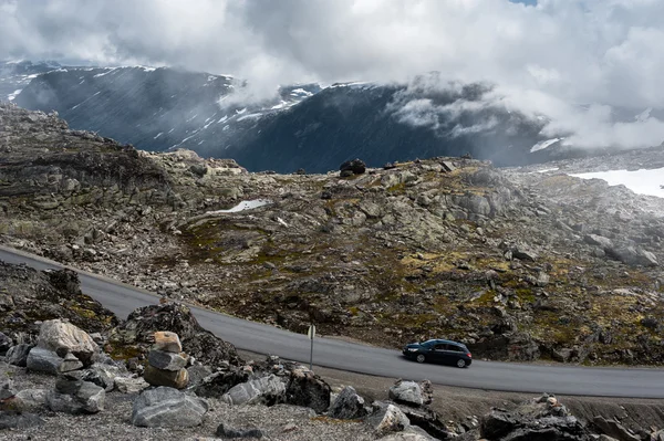 Montagna Dalsnibba paesaggio in Geiranger, Norvegia — Foto Stock