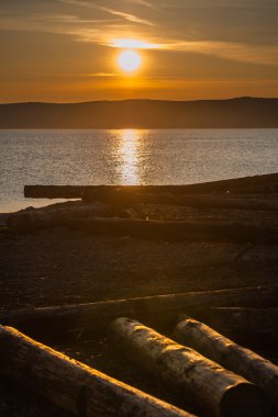 Bahar Listvtanka şehir Baykal Gölü