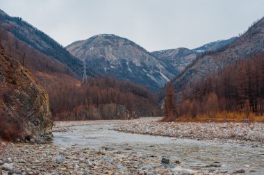 Güzel bahar manzara, Batı Sayan Dağları