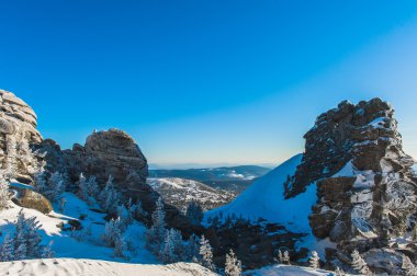 Ski resort sheregesh, tashtagol district, kemerovo bölgesi, Rusya Federasyonu
