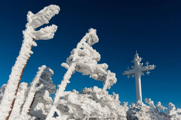 Estância de esqui Sheregesh, distrito de Tashtagol, região de Kemerovo, Rússia — Fotografia de Stock