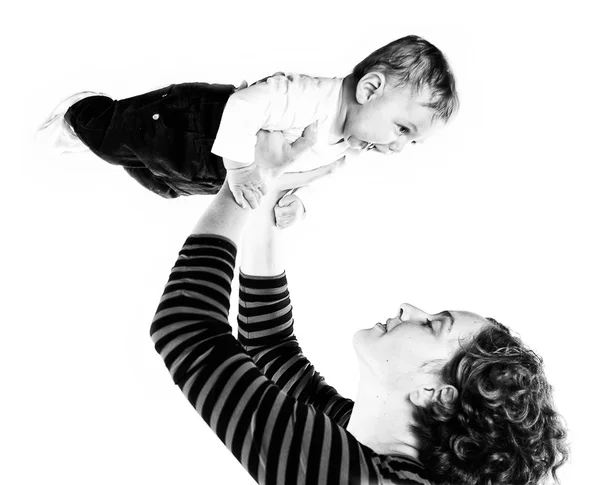 Cute baby with his mother — Stock Photo, Image