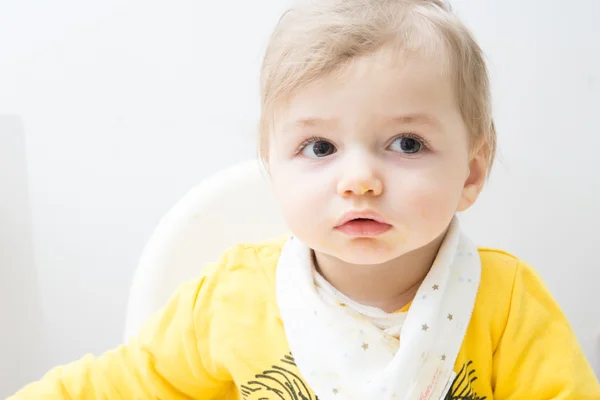 Cute baby eating — Stock Photo, Image