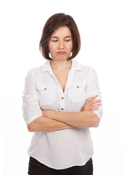 Brunette unhappy — Stock Photo, Image